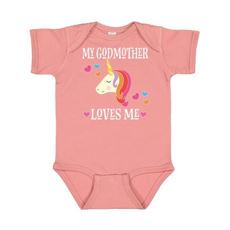 

Inktastic My Godmother Loves Me Unicorn Gift Baby Girl Bodysuit