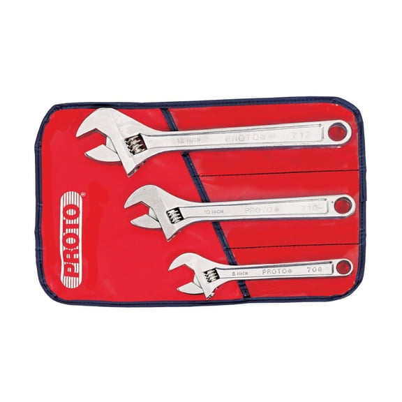 Proto Adjustable Wrench Set 3Pc
