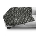 thumbnail image 2 of Botany Soft Flannel Fleece Throw Blanket, Leaves Forming Mother Nature Floral Forest Foliage Meadow Woods Concept, Cozy Plush for Indoor and Outdoor Use, 50" x 70", Grey and Pale Grey, by Ambesonne, 2 of 5