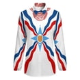 thumbnail image 4 of Assyrian Flag Long Sleeve Blouse Woman Streetwear Casual Shirts Summer Oversize Woman Streetwear Clothing Birthday Present, 4 of 7