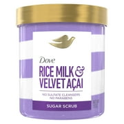 Dove Body Scrub Velvet Acai & Rice Milk, 15 oz