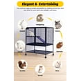 thumbnail image 5 of Huisuilinss Metal Small Animal Cage,Multi-Level Ferret Cage,Large Rolling Chinchilla Cage,Hamster Cage With Ramp,Extra Storage Stand,RemovableTray For Chinchilla,Rabbit,Guinea Pigs,Hedgehog,Gerbil, 5 of 9