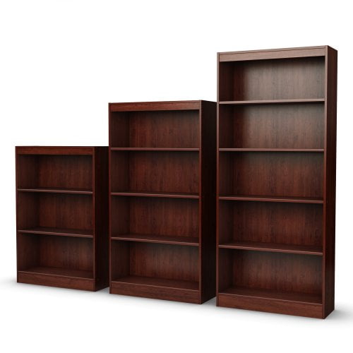 South Shore Furniture Axess Collection 4-Shelf Bookcase Black