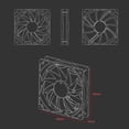 thumbnail image 4 of Ventilador Chasis Escritorio 4 Pines 120mm Caja Ordenador Ventilador Enfriador PWM, 4 of 9