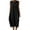 Black, variant on Up to 30% off Sundresses for Women 2025 Summer Saving, Women's Solid Sleeveless Round Neck Cotton And Linen Pocket Wrap Maxi Dress(Brown,XXL)