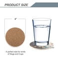 thumbnail image 2 of Design Géométrique - Ensemble de Pierres Absorbantes Rondes avec Pierre Céramique et Base en Liège pour Types de Tasses (6, Cube d'Eau), 2 of 7