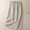 Beige, variant on Womens Linen Skirt Elastic High Waisted Casual Straight Cotton Linen Casual Comfy Midi Skirt with Slit Pockets