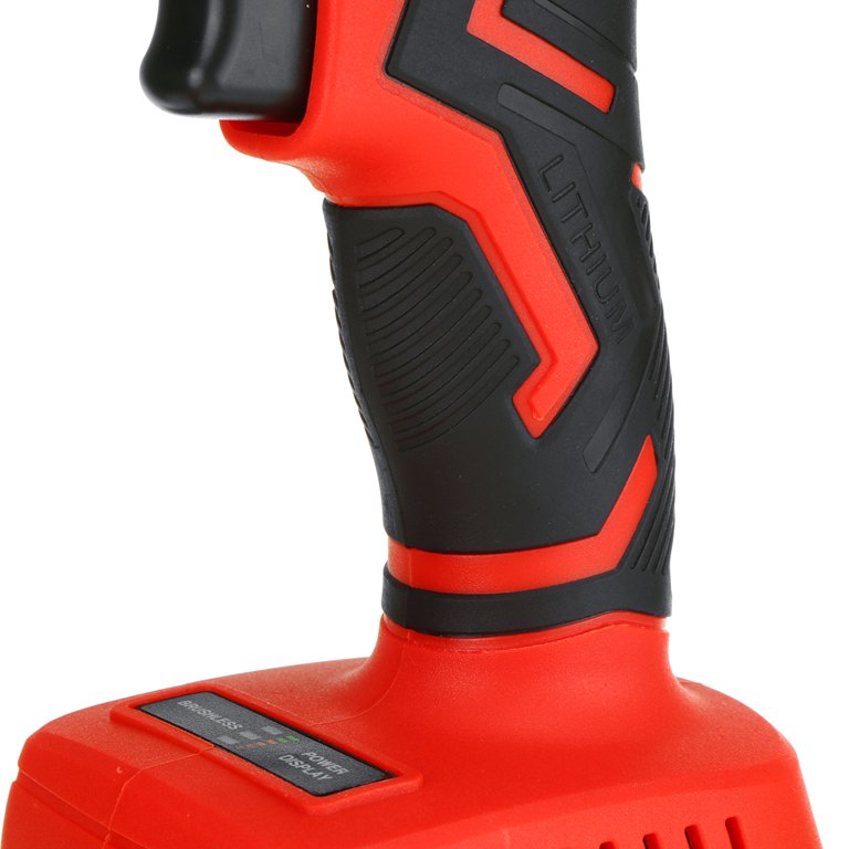 SDLSH Electric Wrench 550N.M Cordless Brushless Electric Impact Wrench,  Wrench Installation Power Tool Electric Wrench Drill (Color : Red)