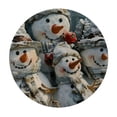 thumbnail image 4 of Orinice Snowmen Winter Folk Art Round Table Cover Stain Resistant Washable Indoor Outdoor Tablecloth Kitchen Dining Wedding Parties 100% Polyester Christmas Theme 54-58, 4 of 8