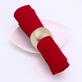 thumbnail image 2 of 6 Pcs Decorative Napkin Ring Handmade Round Shape Metal Napkin Holder Wedding Party Dinner Table Decor (Golden), 2 of 8