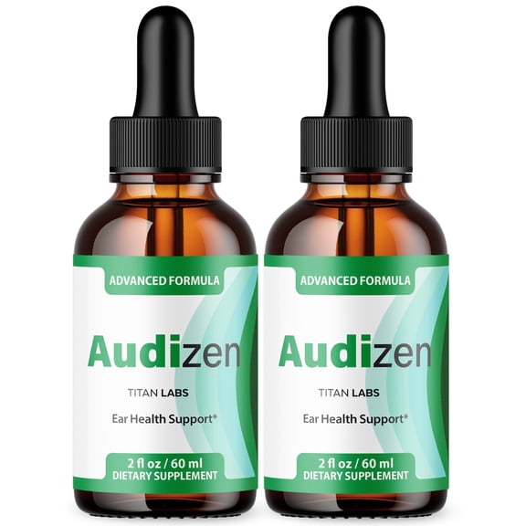 Audizen Ear Health Support Drops Natural Formula Healthy Hearing Supplement 60 Servings
