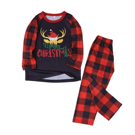 

NECHOLOGY Matching Family Pajamas with Dog Christmas Matching Family Pajamas Set Family Matching Pajamas Set of 3 Suit Black 9T