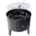 thumbnail image 5 of Charcoal Smoker Grill Wood Smoker Grills Outdoor Cooking 16 Inch Vertical Smoker Portable BBQ Grill for Camping Black, 5 of 27
