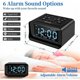 thumbnail image 2 of Brillar Radio despertador digital con cargador USB dual para dormitorio, volumen y brillo de alarma ajustables (negro), 2 of 5
