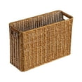 thumbnail image 2 of CQCYD under $5 Magazine Wicker Basket, Plastic Rectangular Basket Bins Woven Files Holder Rattan Basket Bin Books Organizer Case Farmhouse Standing Rack For Shelf Home Office Coffee, 2 of 6