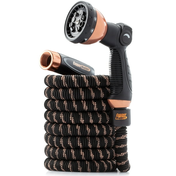 Pocket Hose Copper Bullet With Thumb Spray Nozzle ASSEENONTV Expands