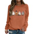 thumbnail image 5 of Sweatshirt for Women Perfect For Daily Wear or Loungewear! The Best Choice for Halloween M Orange Halloween Sweatshirt, 5 of 5