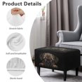 thumbnail image 6 of Xixirimido Pug Dog Black Pattern Ottoman Cover Rectangle Stretch Footstool Cover Non-slip Footrest Stool Slipcover Removable for Storage Ottoman, Large, 6 of 7