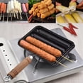 thumbnail image 1 of Sartén para Asar Hot Dog Presser Maker DIY Antiadherente Hierro Fundido 4 Rejillas Corn Dog Grill Pan Salchicha Roll Y Snack Baking Pan Par Cuadrado BLESIY Sartén De Salchichas, 1 of 8