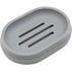 thumbnail image 1 of Rawiri Jabonera de plástico, jabonera para baño, ducha, escurridor de cascada, cocina (gris, forma ovalada de plástico), 1 of 7