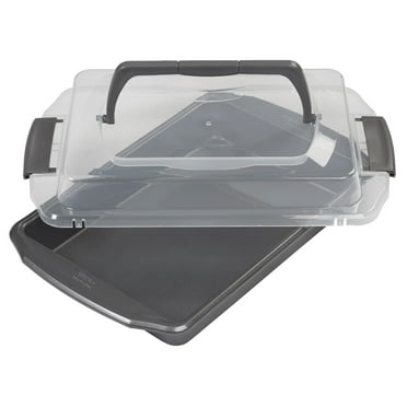 Wilton Bake It Better Steel Non-Stick Oblong Cake Pan with Lid 13 x 9-inch Rectangular Baking Pan
