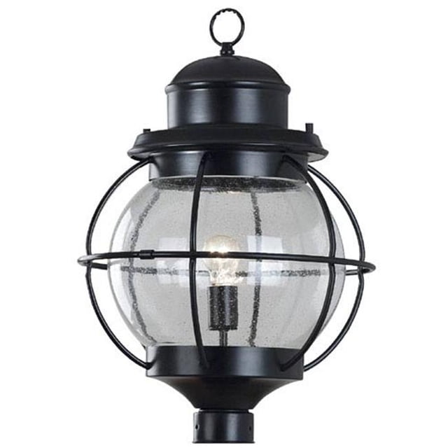 Kenroy Home 90967BL Hatteras 1 Light Post Lantern- Black Finish