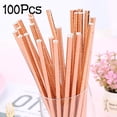thumbnail image 2 of Party Foil Gold 100Pcs Rose Drinking Disposable Paper Holiday Kitchen，Dining & Bar, 2 of 6