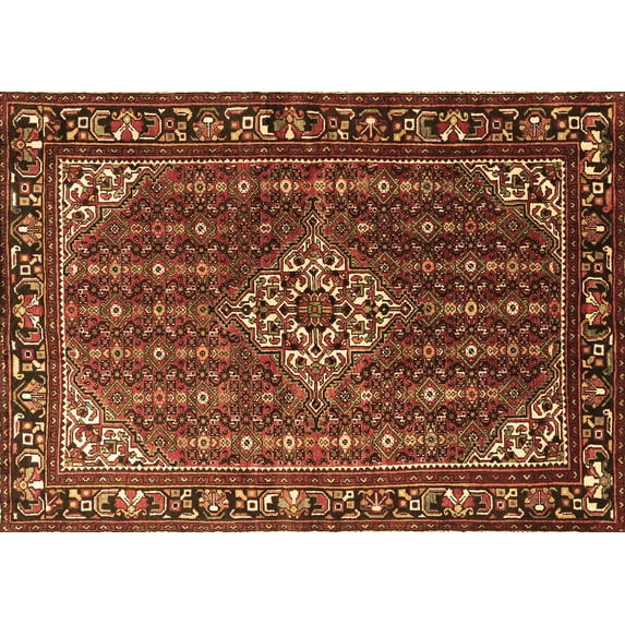 Ahgly Company Indoor Rectangle Persian Brown Traditional Area Rugs, 5' x 7'