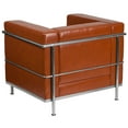 thumbnail image 5 of Emma + Oliver Contemporary Cognac LeatherSoft Chair with Double Bar Encasing Frame, 5 of 5
