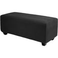 thumbnail image 1 of PiccoCasa Housse Extensible pour Pouf Housse de Meuble Noir Très Grand, 1 of 7