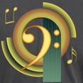 thumbnail image 3 of CafePress - Bass Clef Deco T Shirt - Mens Comfort Colors Shirt, 3 of 5