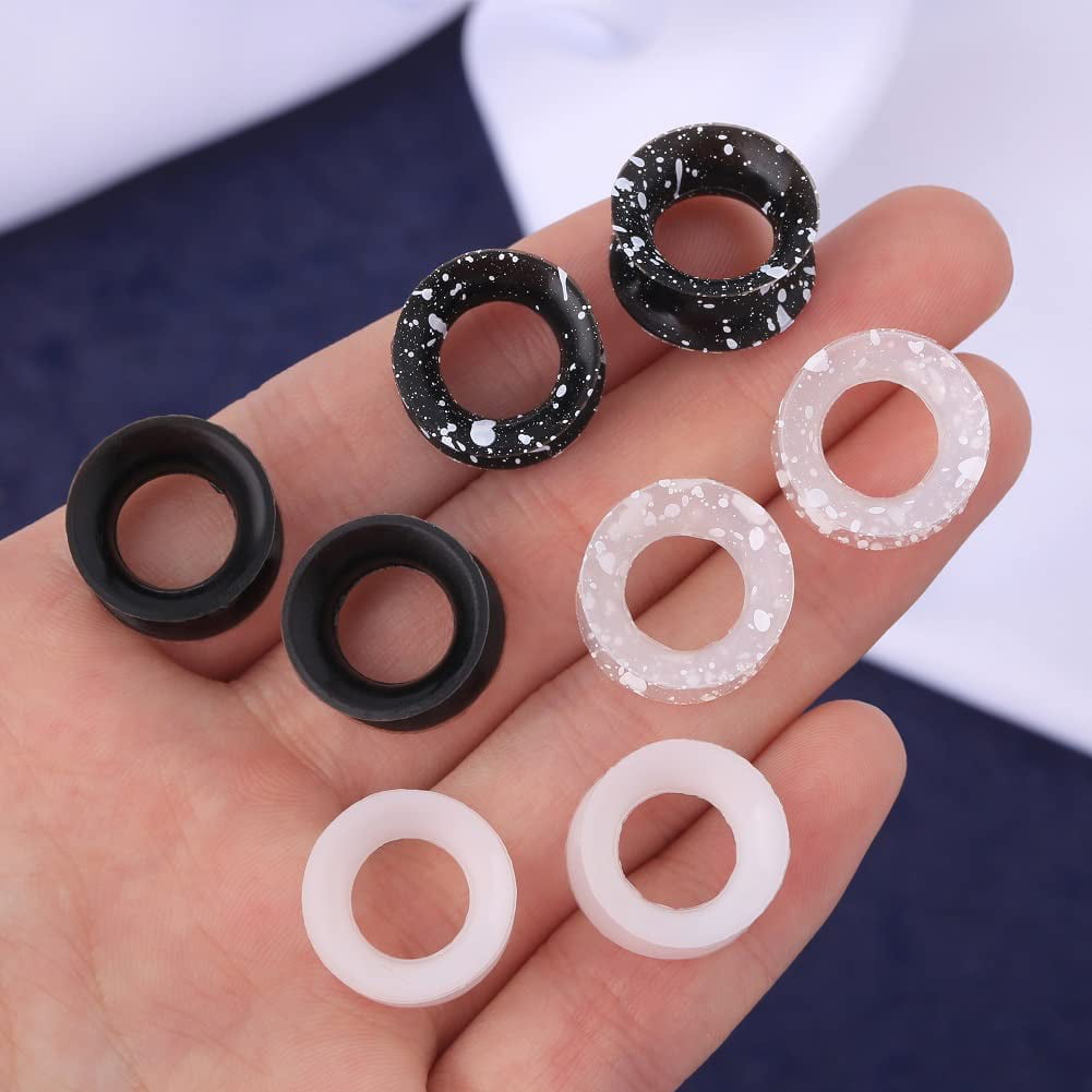 12 Pcs 2 Gauge Earrings Thin Silicone Flower Gauges – OUFER BODY