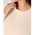 thumbnail image 4 of Hanes Just My Size EcoSmart Women's Fleece Sweatshirt, V-Notch (Plus ) Champagne Frost 1X, 4 of 5