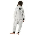 thumbnail image 3 of Unisex Kids Fleece Jumpsuits for Boys Girls Zip Up Long Sleeve Rompers One Piece Sweatsuit Outfits Gray 8-9 Years, 3 of 6