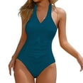 thumbnail image 1 of Plus Size Swimwear For Women High Waisted Swimsuit Strappy Ruffle Detail Bathing Suit Summer Beach Pool Vacation, 1 of 6