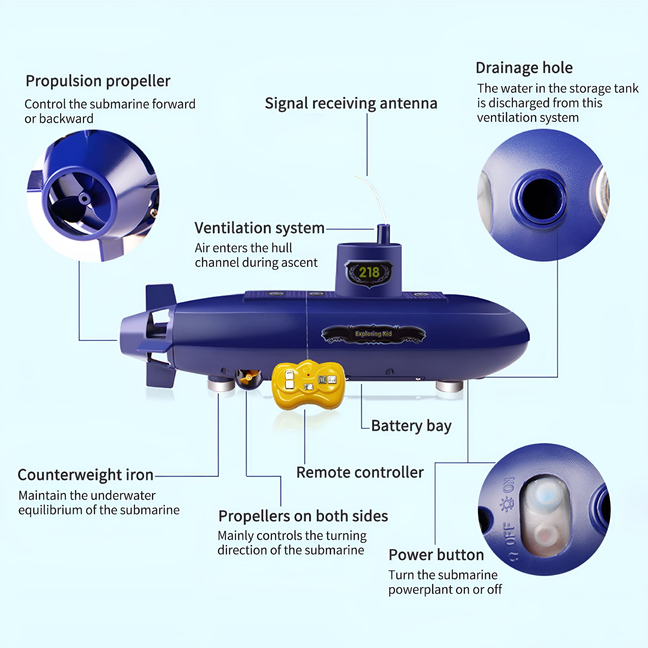 BESTSKY Submarine RC Boat