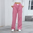 thumbnail image 4 of Bovemsi Wide Leg Pants Woman Women Striped Cotton Pajama Casual Plaid Trousers Beach Bottoms With Pockets Travel Pants, 4 of 8