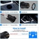 thumbnail image 5 of Cargador de coche USB de carga rápida QC 3.0 de doble puerto de 36 W, adaptador de carga rápida impermeable con voltímetro digital LED para 9 V - 32 V, barco, motocicleta, ATV, autobús, camión, SUV Rojo Verde, 5 of 5