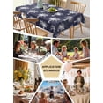 thumbnail image 5 of Date Tree Table Cloth, Waterproof Tablecloth for Square Tables, Navy Blue Farmhouse Summer Tropical Plants Reusable Washable Fabric Table Cover for Restaurant Kitchen Dining Tables 54"x54", 5 of 9