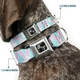 thumbnail image 2 of Buckle-Down Pet Collar, Dog Collar Metal Seatbelt Buckle, Easter Bunnies Smiling Sky Blue, 16 to 23 Inches 1.5 Inch Wide, 2 of 8