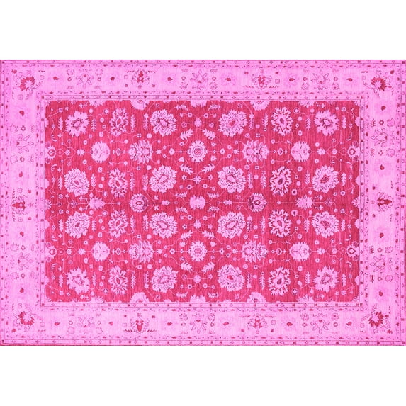 Ahgly Company Indoor Rectangle Oriental Pink Traditional Area Rugs, 3' x 5'