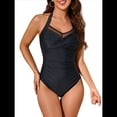 thumbnail image 2 of Trajes de Baño de de una Pieza para Mujer, Trajes de Baño con Control de Abdomen Negro M, 2 of 7