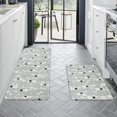thumbnail image 3 of VIKAMA - Alfombra de terciopelo de cristal con tiras largas para Navidad, 2 piezas, para el hogar, la cocina, el baño, el inodoro, la suciedad, antideslizante, decoración del hogar, 3 of 5