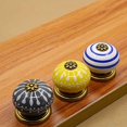thumbnail image 3 of 2 Pcs Self-Stick Resin Cabinet Knobs Pull Handle Ball Shape Mandala Style Drawer Auxiliary Pulls Handle Helper Kitchen Sliding Door Window Wardrobe Handle Sticker Cupboard Knobs (Pink), 3 of 7