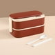thumbnail image 1 of Lonchera, cajas bento de acero inoxidable 304, lonchera de doble capa sellada y dividida para estudiantes, oficinistas, lonchera portátil, trabajo doméstico, lonchera para mantener la frescura, lonche, 1 of 3