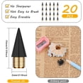thumbnail image 2 of LAICAIW 20PCS Inkless Pencil Replaceable Refill, Infinite Pencil Replaceable Graphite Nib, Graphite Nib Metal Inkless, Everlasting Pencils Replacement Head for Writing Drawing Office School Supplies, 2 of 7