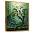 thumbnail image 2 of Designart "Forest of Spring Blooms in Green Trees II" Landscapes Framed Wall Art - Country Brown Tree Bedroom Framed Canvas Wall Art, 2 of 6