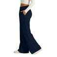thumbnail image 4 of HCNTES Womens Wide Leg sweatpants women Elastic High Waisted Sweat Pants 2024 Baggy Trousers with Pockets（Navy,XL), 4 of 8