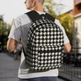 thumbnail image 6 of KLL Black and white houndstooth Print Laptop Backpack,Lightweight Backpack for Women Men Travel Daypack Fit for Travel Hiking Weekend, 6 of 6