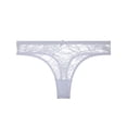 thumbnail image 2 of LIZUOJUN Under $2 Underwear Women Low Rise Invisible Lace Trim Thong With Bow Cutout Mesh No Show Hipster Cheeky Bikini Briefs S-XL, 2 of 6